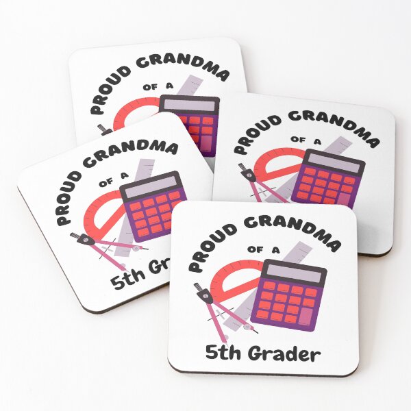 Item preview, proud grandma of a fifth grader, math tools graphic designed and sold by Jessi-Sketches.