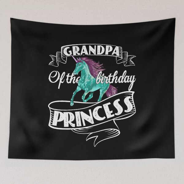 Item preview, Grandpa Of The Birthday Princess - Unicorn Lover  designed and sold by Myth-Creatures.