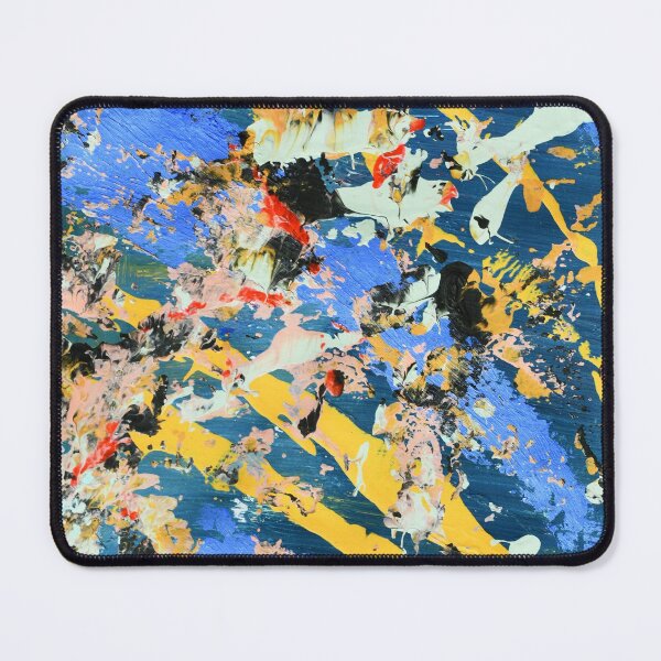 Item preview, Hope for Tomorrow: A vibrant abstract design in blue, yellow, and pink by Alyssa Hamilton Art designed and sold by Alyssa Hamilton Art.