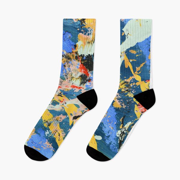 Item preview, Hope for Tomorrow: A vibrant abstract design in blue, yellow, and pink by Alyssa Hamilton Art designed and sold by Alyssa Hamilton Art.