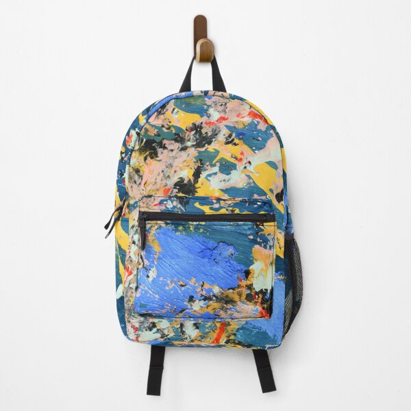 Item preview, Hope for Tomorrow: A vibrant abstract design in blue, yellow, and pink by Alyssa Hamilton Art designed and sold by Alyssa Hamilton Art.