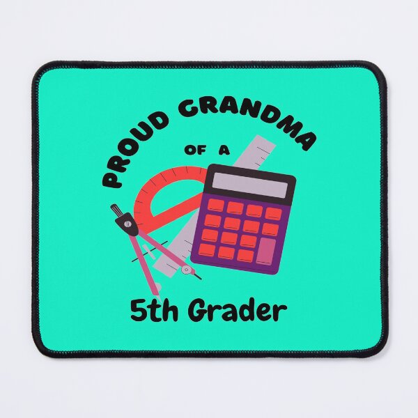 Item preview, proud grandma of a fifth grader, math tools graphic designed and sold by Jessi-Sketches.