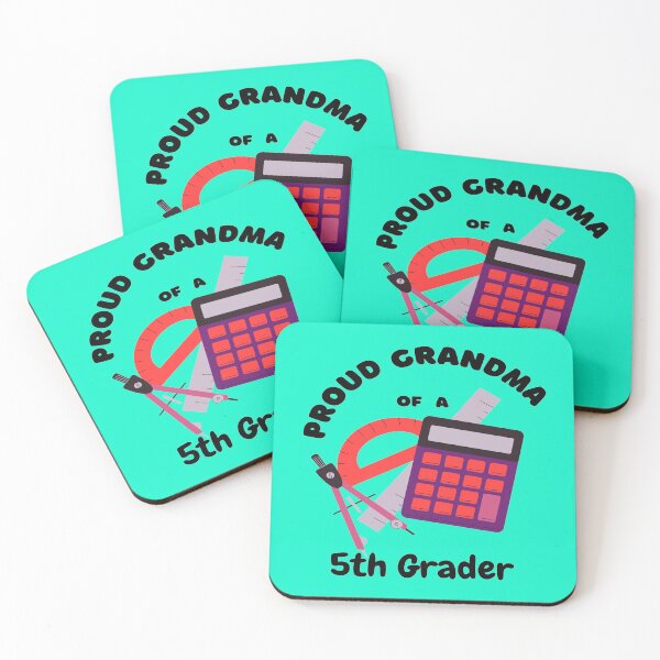 Item preview, proud grandma of a fifth grader, math tools graphic designed and sold by Jessi-Sketches.
