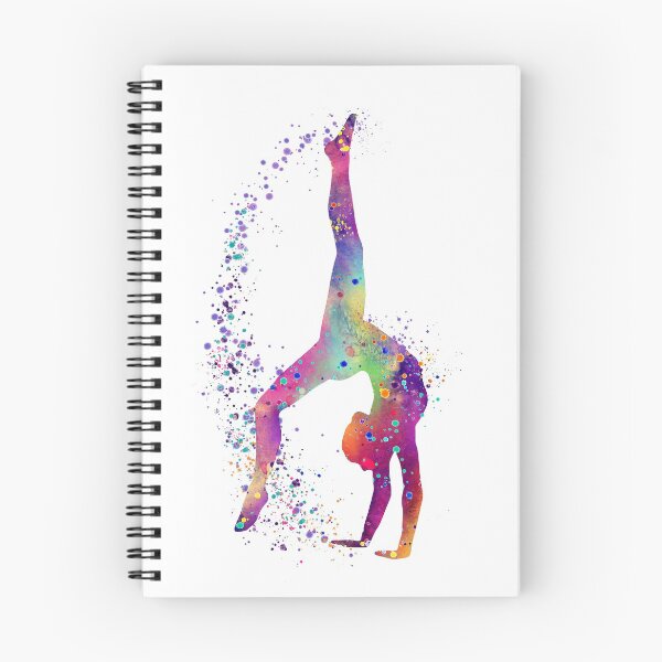Item preview, Gymnastics Tumbling Girl Watercolor Silhouette designed and sold by LotusGifts.
