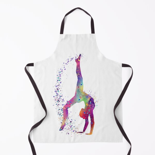 Item preview, Gymnastics Tumbling Girl Watercolor Silhouette designed and sold by LotusGifts.