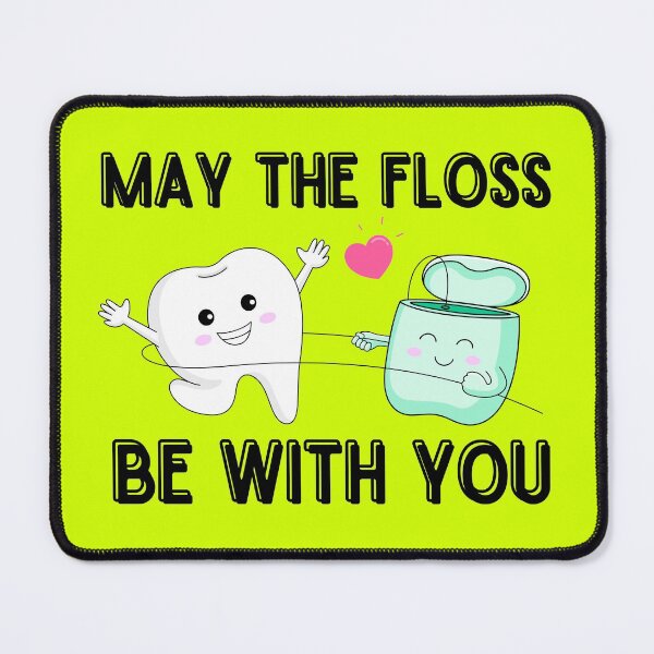 Item preview, May The Floss Be With You Dental Floss Pun designed and sold by bykatiekathleen.