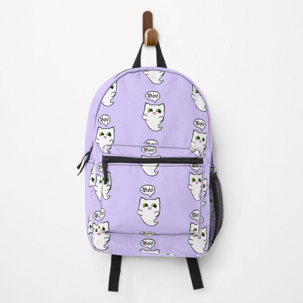 Item preview, Cute halloween ghost boo cat kawaii chibi designed and sold by NerdyChibi.