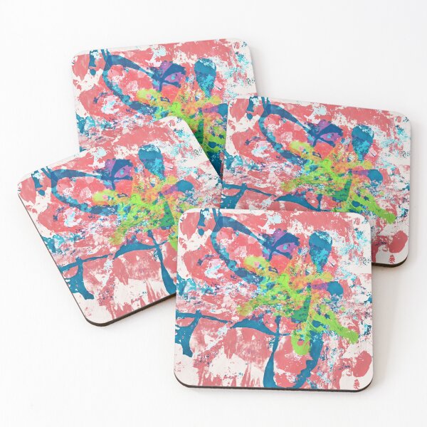Item preview, On my Mind: a vibrant abstract design in neon pink, blue, and green by Alyssa Hamilton Art designed and sold by Alyssa Hamilton Art.