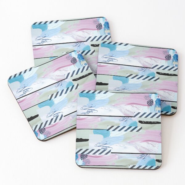 Item preview, Acrylic Stripped Taped Collage Patterned designed and sold by Designs By YL.