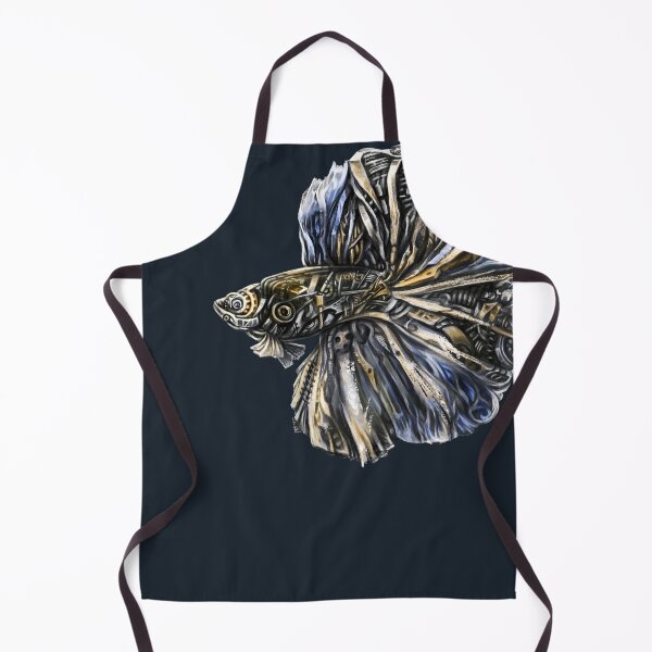 Item preview, Metalic Halfmoon betta in steampunk style designed and sold by CatCarrot.