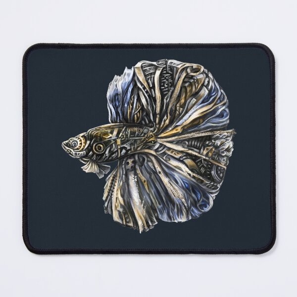 Item preview, Metalic Halfmoon betta in steampunk style  designed and sold by CatCarrot.