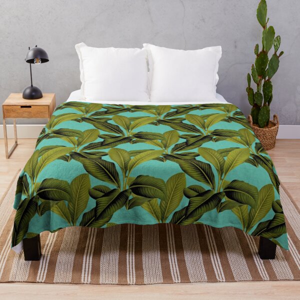 Artikelvorschau, Palm in Palm ~ Tropical Blue Linen entworfen und verkauft von peacoquette.