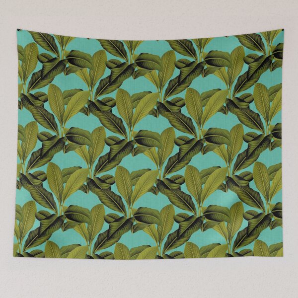 Artikelvorschau, Palm in Palm ~ Tropical Blue Linen entworfen und verkauft von peacoquette.