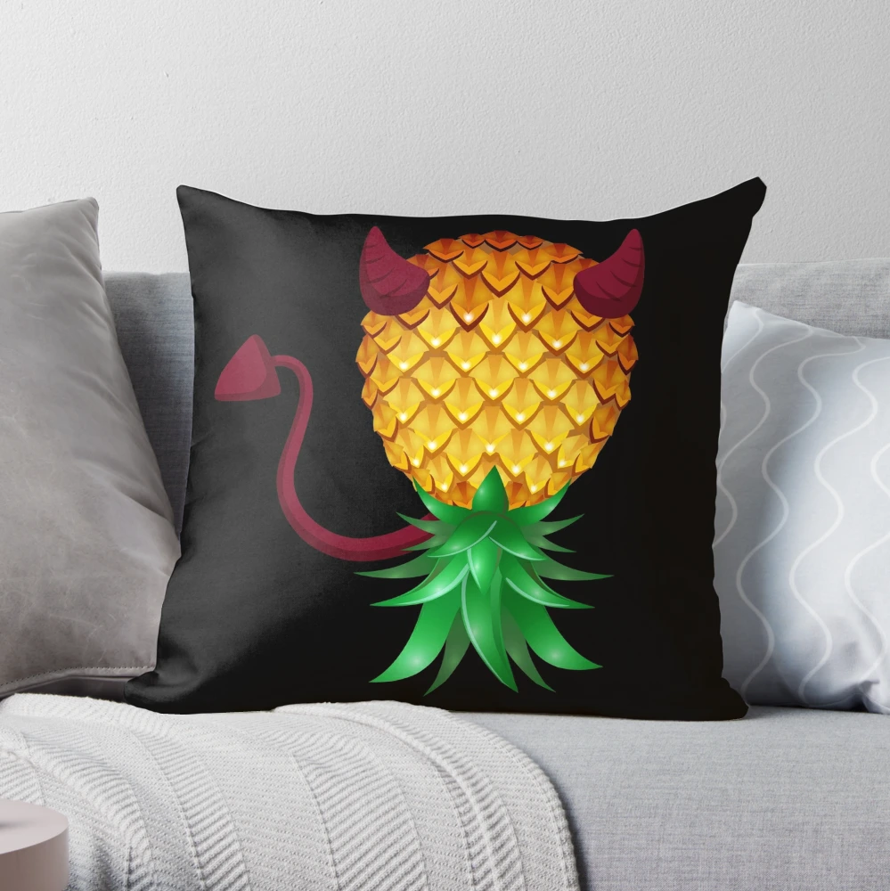 Upside Down Pineapple Shirts for Women | Hotwife Clothing Throw Pillow,  18x18, Multicolor