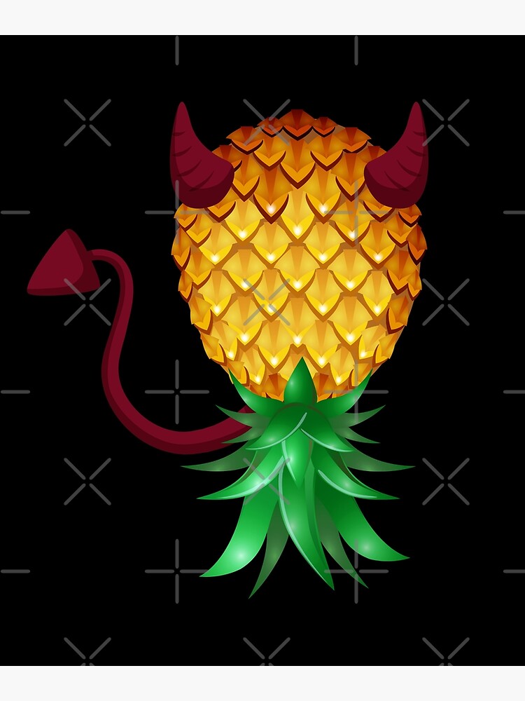 "Devil Swinger Upside Down Pineapple" Poster for Sale by LemoBoy