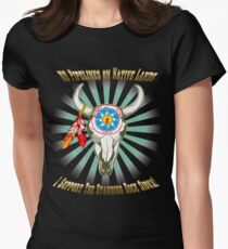 Buffalo Steal Ya Face Standing Rock Sioux Women's Fitted T-Shirt