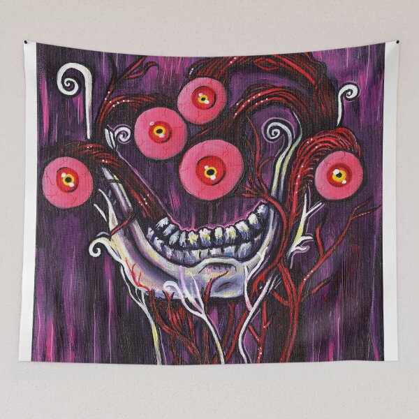 Item preview, Supernatural Horror Eyes and Jawbone Painting designed and sold by KLoganArt.