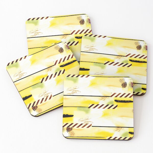 Item preview, Acrylic Stripped Taped Collage Patterned designed and sold by Designs By YL.