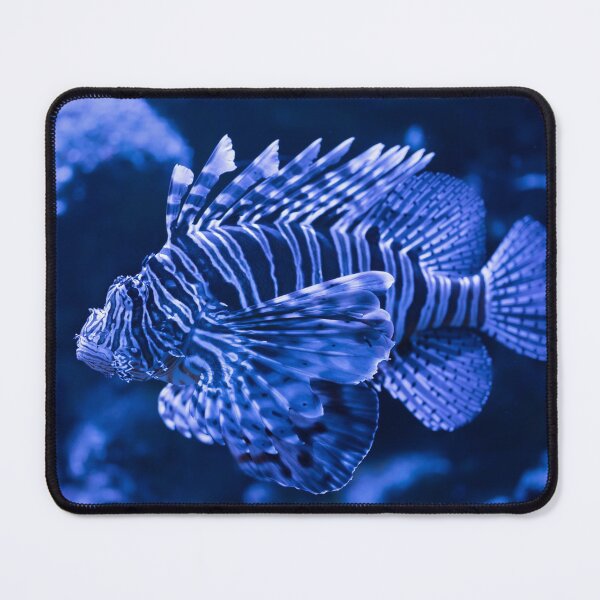 Item preview, Lionfish in blue designed and sold by Zina Stromberg.