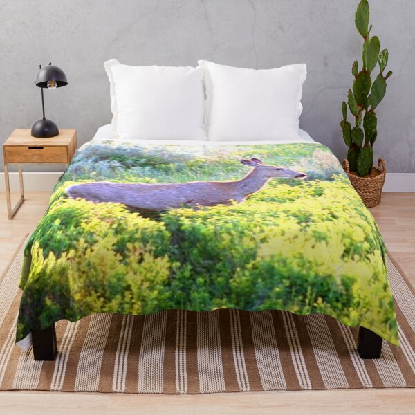 Item preview, Deer in Yellow Flowers near Sagebrush designed and sold by KR Art Studio.