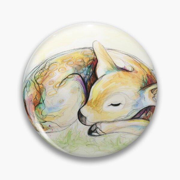 Item preview, Colorful Watercolor Fawn designed and sold by tessakatecreate.
