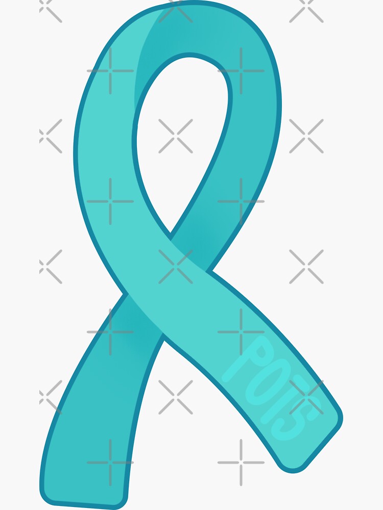 "POTS Awareness Ribbon" Sticker for Sale by karolinadoesart Redbubble