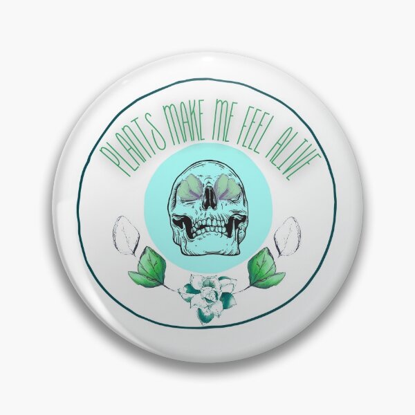 Item preview, Plants Make Me Feel Alive Skull designed and sold by WeirdGirlGFX.