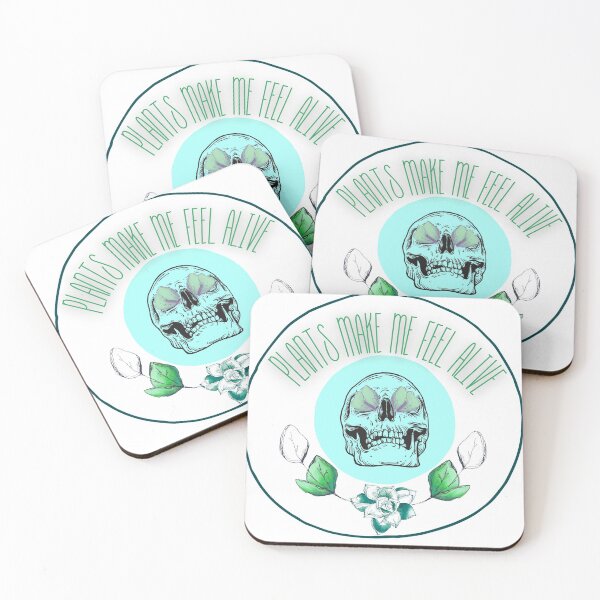 Item preview, Plants Make Me Feel Alive Skull designed and sold by WeirdGirlGFX.