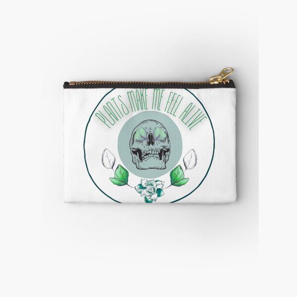 Item preview, Plants Make Me Feel Alive Skull designed and sold by WeirdGirlGFX.
