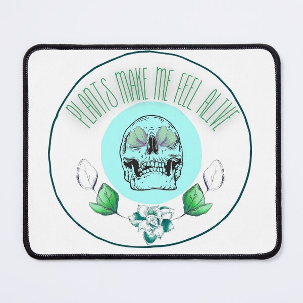 Item preview, Plants Make Me Feel Alive Skull designed and sold by WeirdGirlGFX.