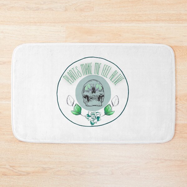 Item preview, Plants Make Me Feel Alive Skull designed and sold by WeirdGirlGFX.