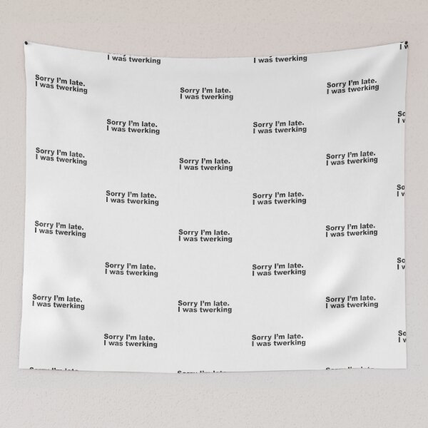 Item preview, Sorry I'm late. I was twerking (black version) designed and sold by Diversity-illus.
