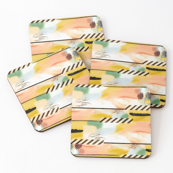 Item preview, Acrylic Stripped Taped Collage Patterned designed and sold by Designs By YL.
