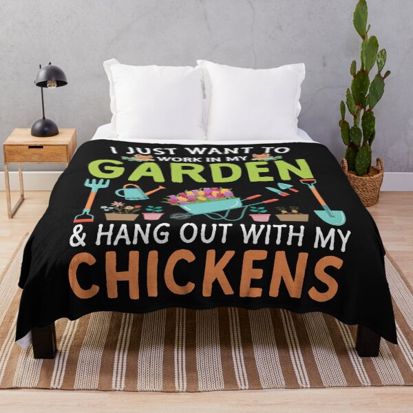 Item preview, I Just Want To Work In My Garden And Hang Out With My Chickens T-Shirt designed and sold by bestdesigns2020.