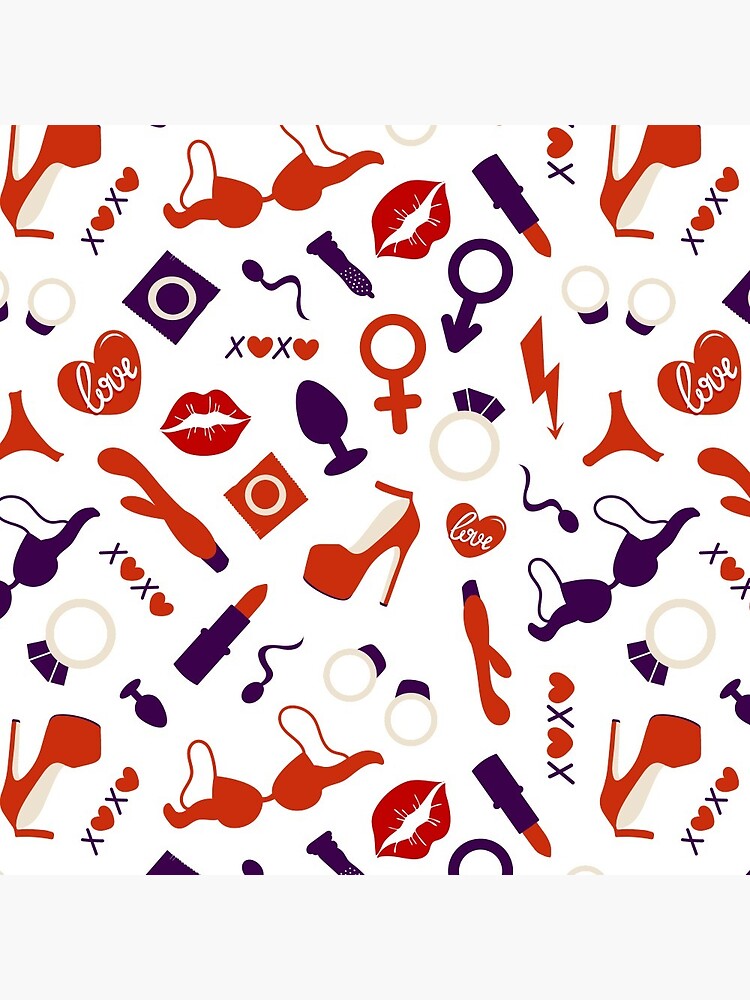 valentine's day sex toys adult seamless pattern