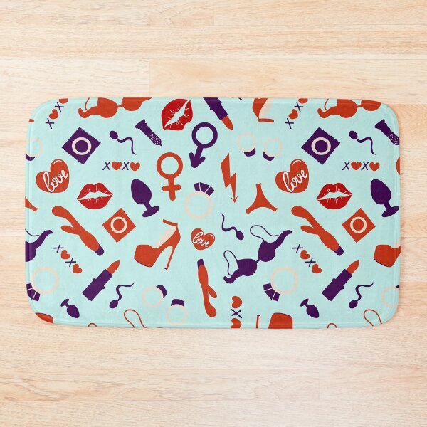 Item preview, valentine's day sex toys adult seamless pattern designed and sold by Sya Prints.