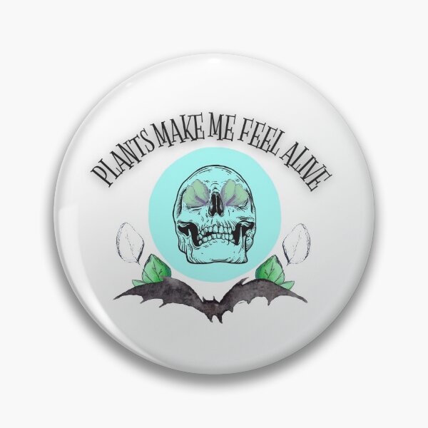 Item preview, Plants Make Me Feel Alive Skull designed and sold by WeirdGirlGFX.
