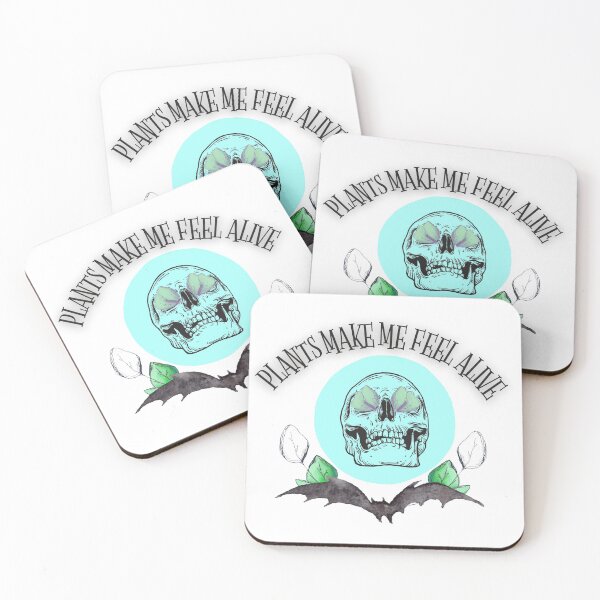 Item preview, Plants Make Me Feel Alive Skull designed and sold by WeirdGirlGFX.