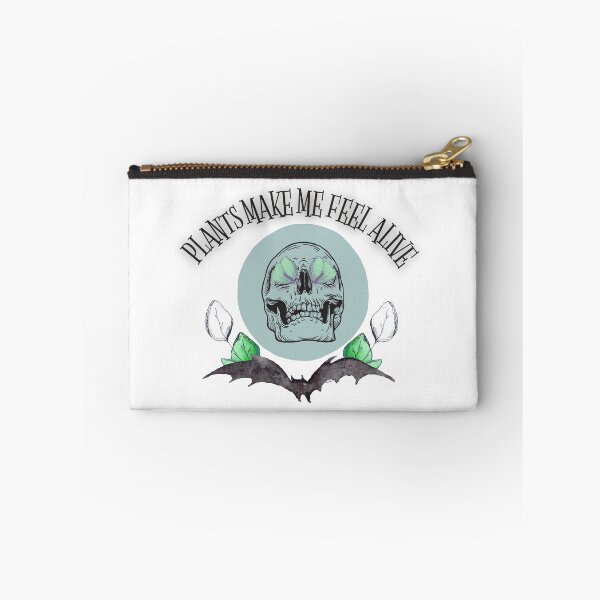 Item preview, Plants Make Me Feel Alive Skull designed and sold by WeirdGirlGFX.