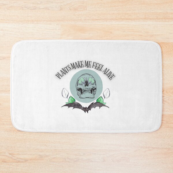 Item preview, Plants Make Me Feel Alive Skull designed and sold by WeirdGirlGFX.