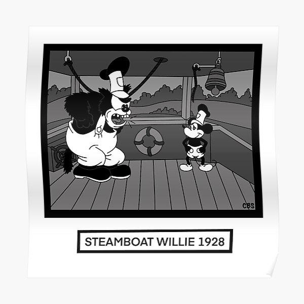 Steamboat Willie Poster For Sale By Christineart Redbubble