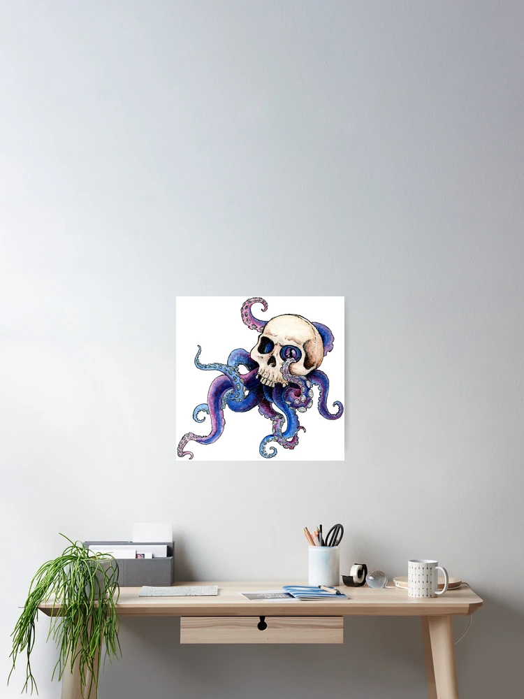 Thumbnail 2 of 3, Poster, Octoskull designed and sold by Rey Mehlhorn.