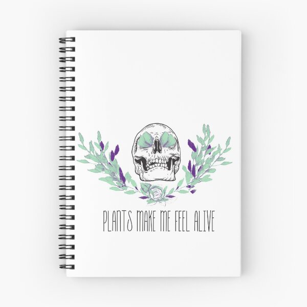 Item preview,  Plants Make Me Feel Alive Skull designed and sold by WeirdGirlGFX.