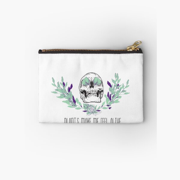 Item preview,  Plants Make Me Feel Alive Skull designed and sold by WeirdGirlGFX.