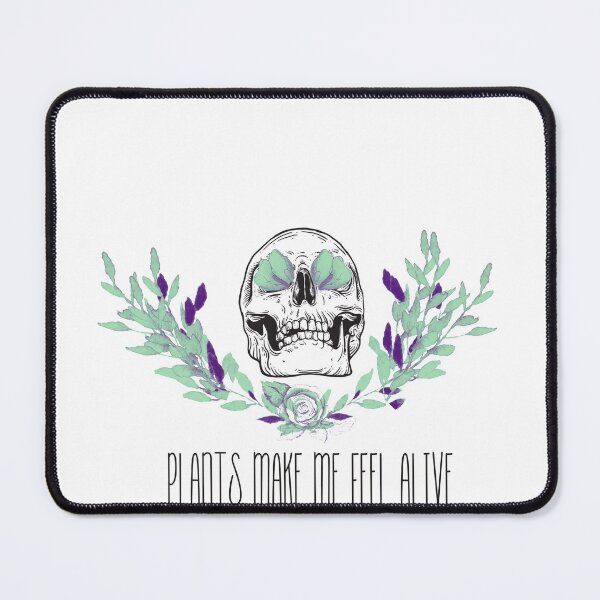 Item preview, Plants Make Me Feel Alive Skull designed and sold by WeirdGirlGFX.