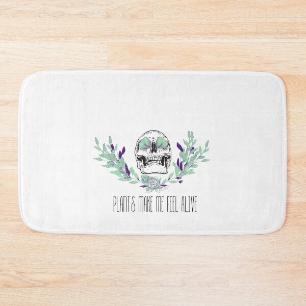 Item preview,  Plants Make Me Feel Alive Skull designed and sold by WeirdGirlGFX.