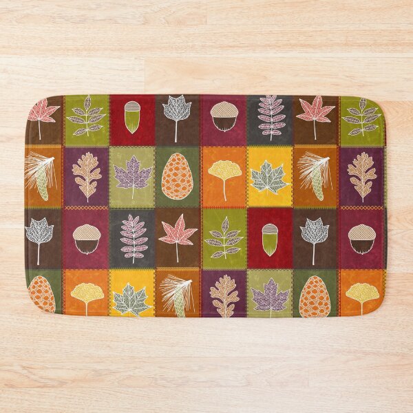 Item preview, Fall Leaves Patchwork Quilt designed and sold by WickedRefined - Nicole Demereckis.