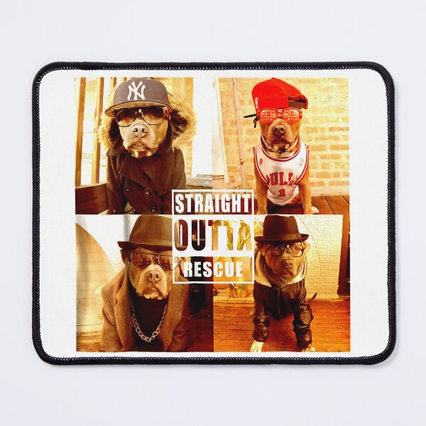 Item preview, Pitbull Love Straight Outta Rescue, Funny Pitbull designed and sold by wowart4u.