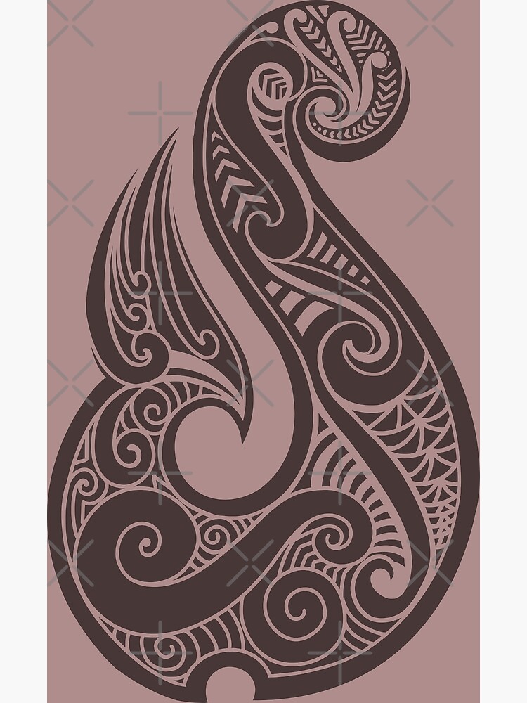 Hei matau traditional maori hook  Photographic Print for Sale by
