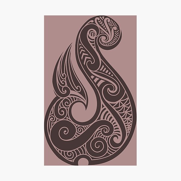 "Hei matau traditional maori hook " Photographic Print for Sale by Kiwidom Redbubble